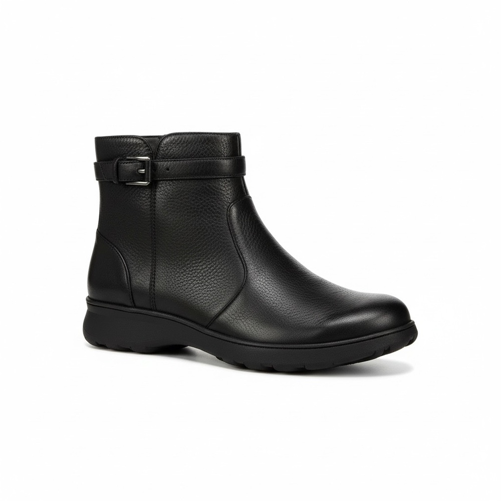 Vionic Redding Black Leather Waterproof Weatherproof Ankle Boots – NEW – Size 7